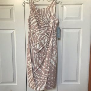 Brand new Mauve and white cocktail dress
